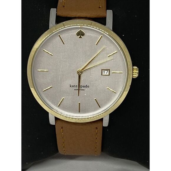 Kate Spade New York 0108 Women Brown Leather White Analog Dial Wrist Watch XX587 - Picture 2 of 12
